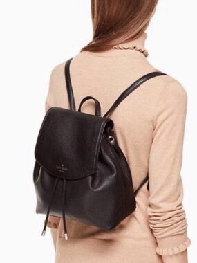 Kate Spade Mulberry Street Small Breezy Black Pebbled Leather Backpack
